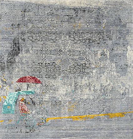 Rug Hand-knotted rugs in wool and silk based on a photos